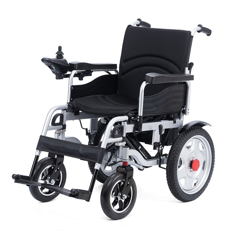 foldable electric wheelchair with iron frame