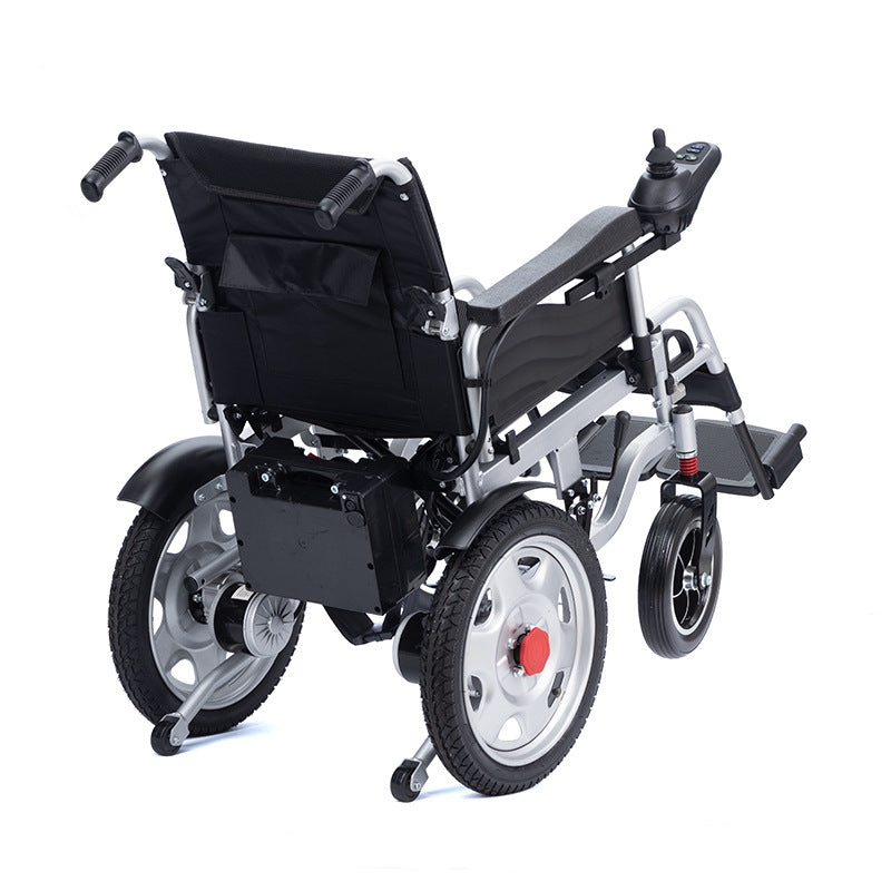 foldable electric wheelchair with iron frame