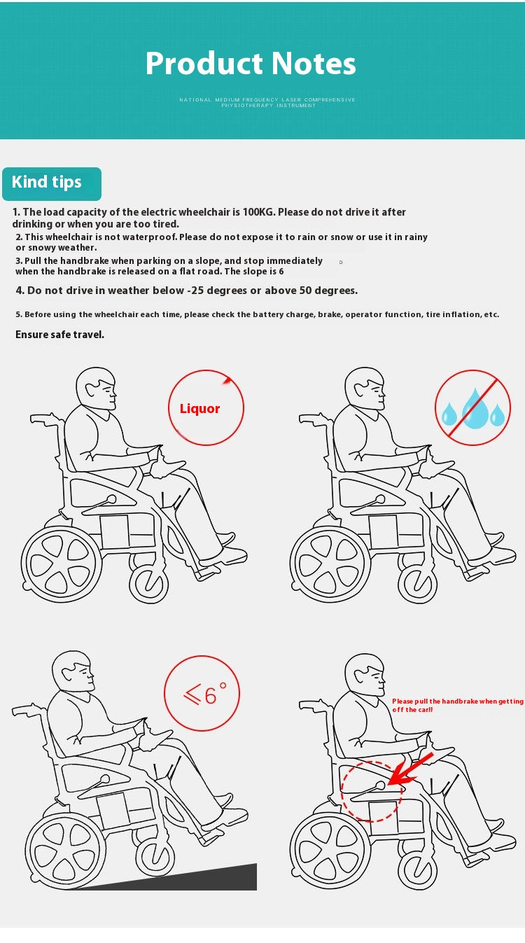 Electric Wheelchair Foldable Lightweight