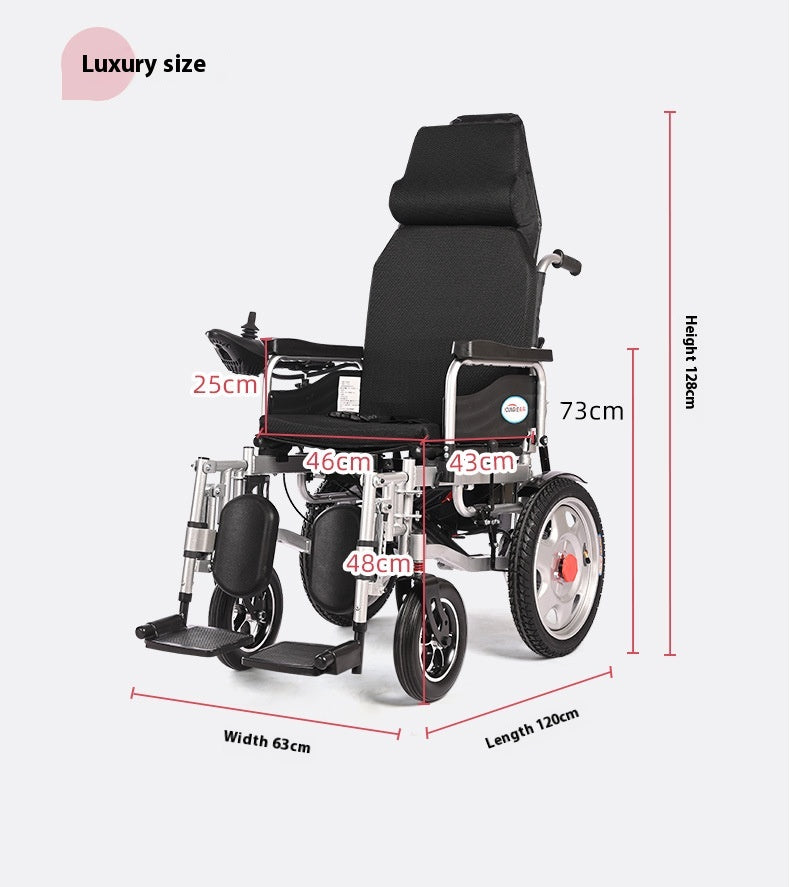 Adjustable Electric Wheelchair Foldable Lightweight Elderly Disabled Intelligent Automatic Lying Four-Wheel Scooter