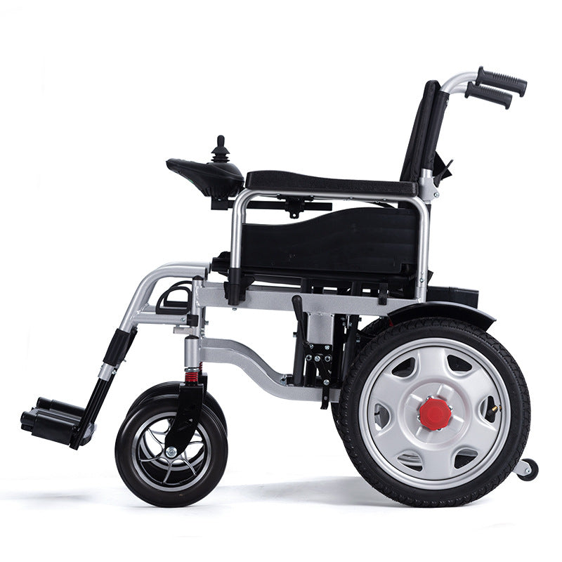 foldable electric wheelchair with iron frame