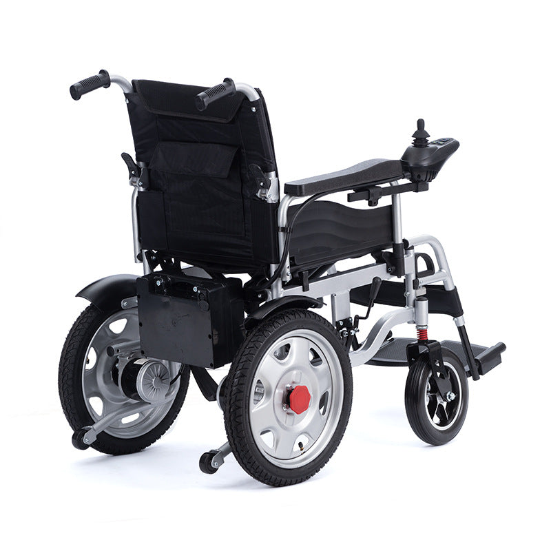 foldable electric wheelchair with iron frame