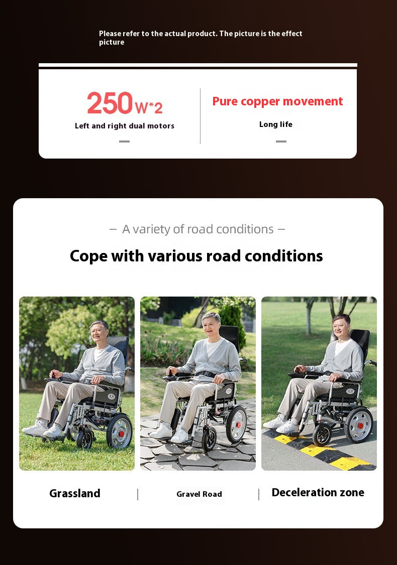 Adjustable Electric Wheelchair Foldable Lightweight Elderly Disabled Intelligent Automatic Lying Four-Wheel Scooter