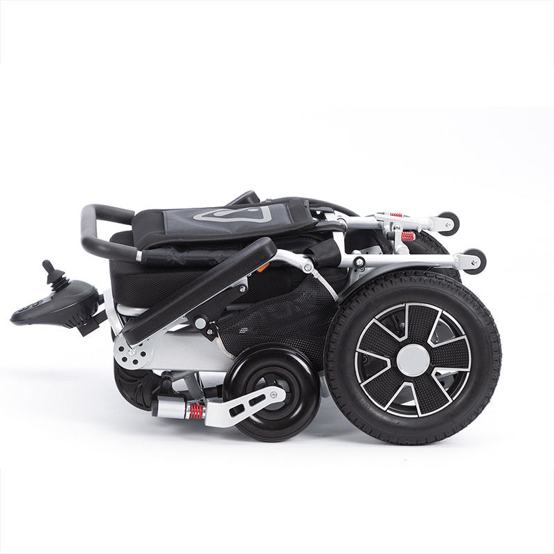 Aluminum Alloy Frame Front and Rear Foldable Electric Wheelchair