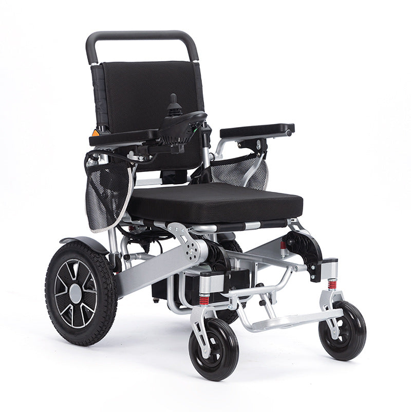 Aluminum Alloy Frame Front and Rear Foldable Electric Wheelchair