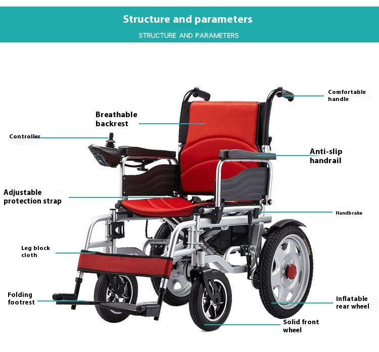 Electric Wheelchair Foldable Lightweight