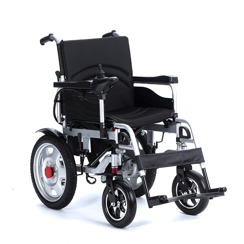 foldable electric wheelchair with iron frame